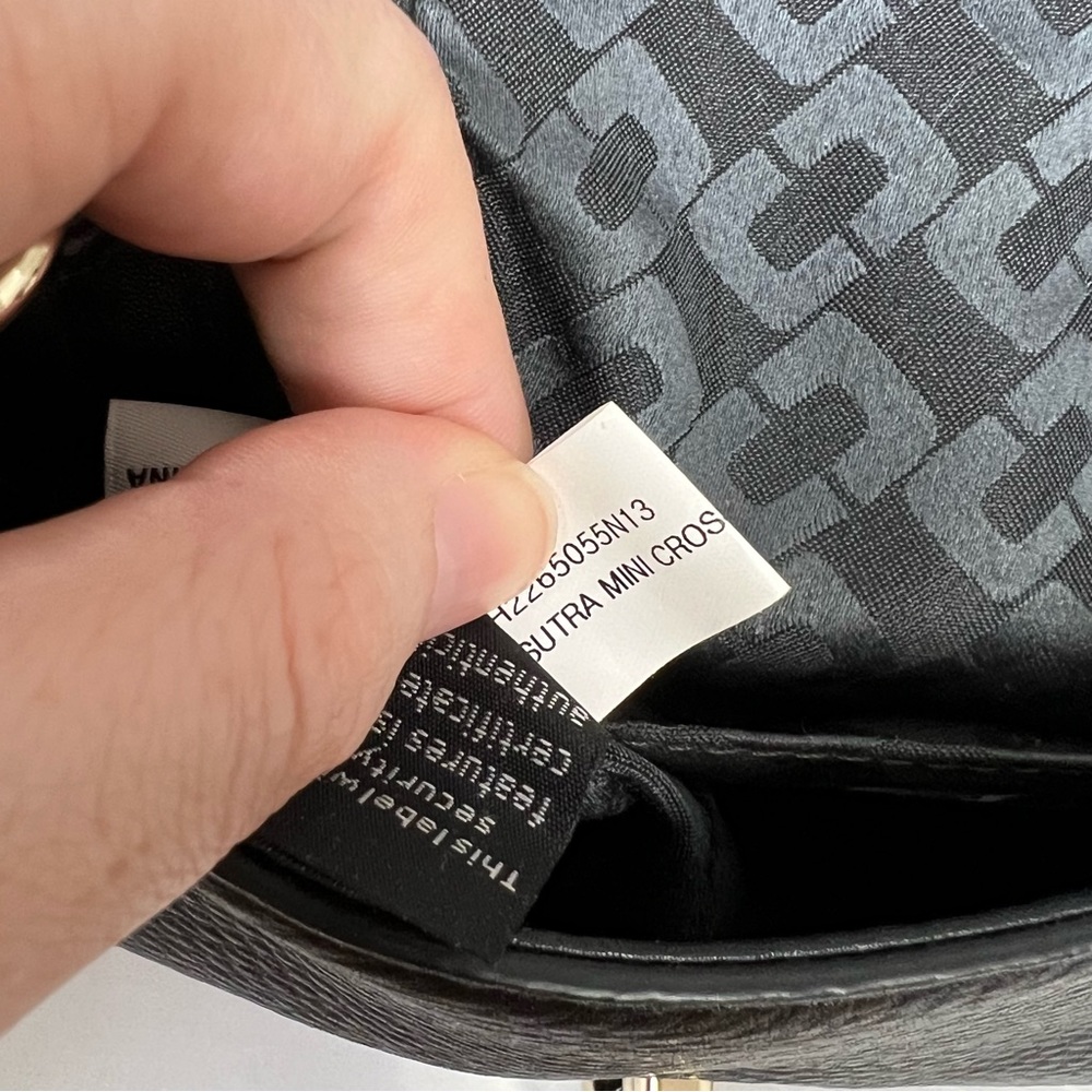Diane Von Furstenberg Black Crossbody Bag with Gold Accents - Picture 6 of 8